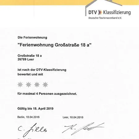 Apartment Grossstrasse 18 A Leer